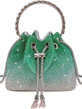 Crystal Rhinestone Clutch Women Sparkly Evening Bag Crossbody Wedding Purse